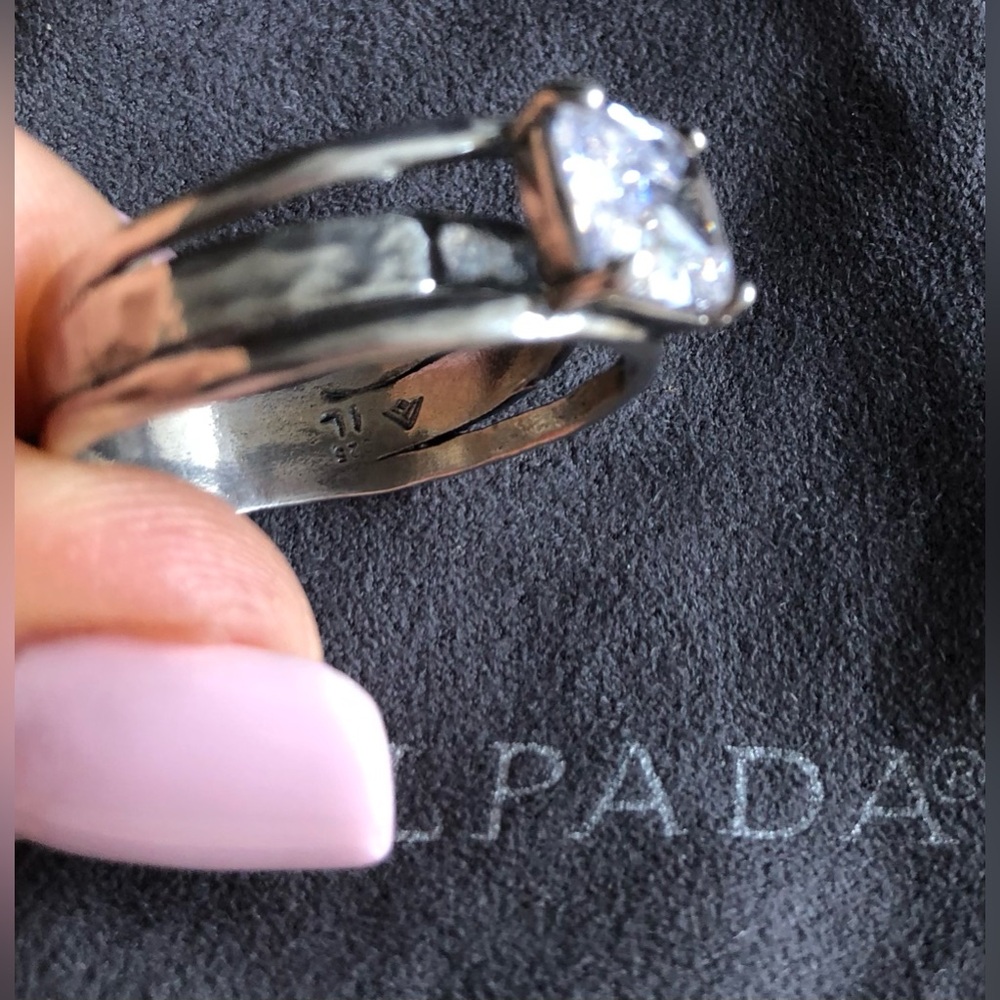 Silpada Silver and Clear Stone Ring~925~Sz9